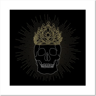 Skull King Crown Posters and Art